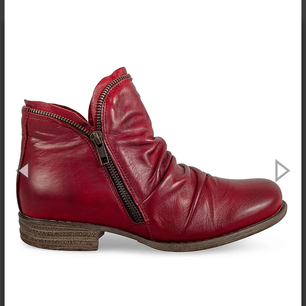 Miz Mooz Cherry Leather Ankle Boots Size 11